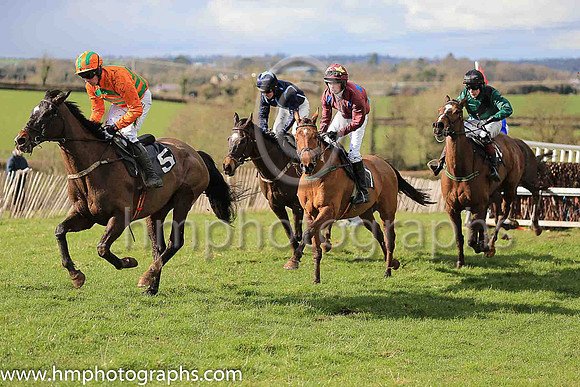 02nd INFRONTOFTHEJUDGE and T Abernethy ( 7 , MAROON,royal blue stars; maroon sleeves; maroon cap,yellow stars ) Trainer: J.J. Lambe,, Owner : Abernethy, Martin