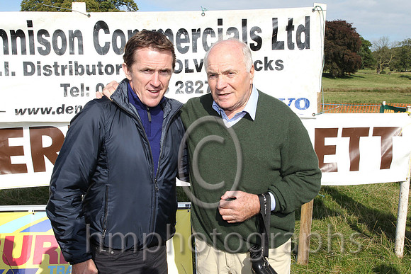 Tony McCoy and owner and sponsor Wilson Dennison at the Mid-Antrim Hunt Point to Point at Toomebridge