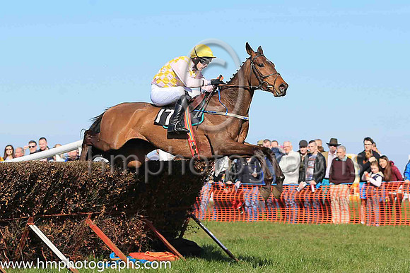 04th HOME PLACE and M J O'Hare ( 17 , PINK  YELLOW CHECK; pink sleeves; yellow cap ) Trainer: Warren Ewing,, Owner : Warren Ewing
