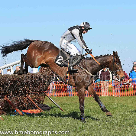 02nd BLUE FLIGHT (FR) and N McParlan ( 2 , BLACK  WHITE QTD; black  white hlvd sleeves; white cap ) Trainer: Colin S. McKeever,, Owner : W.W. Dennison
