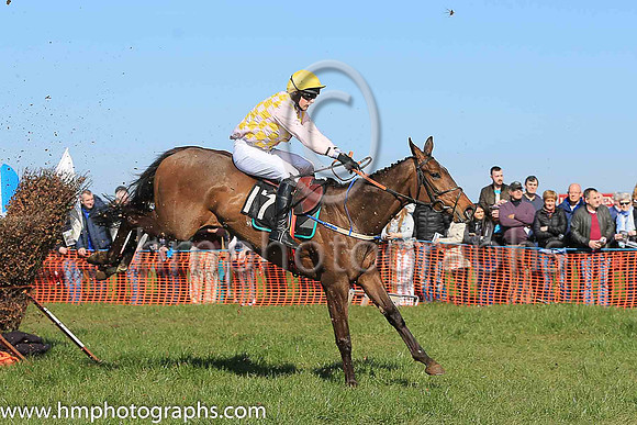 04th HOME PLACE and M J O'Hare ( 17 , PINK  YELLOW CHECK; pink sleeves; yellow cap ) Trainer: Warren Ewing,, Owner : Warren Ewing