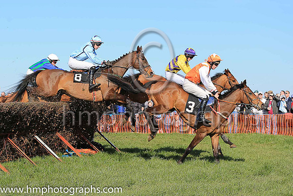 LARGY LEGS and A J Fox ( 8 , LIGHT BLUE,navy seams; light blue sleeves; light blue cap,purple star ) Trainer: S.R.B. Crawford , Owner : Martin McGroggan Raymond Scullion