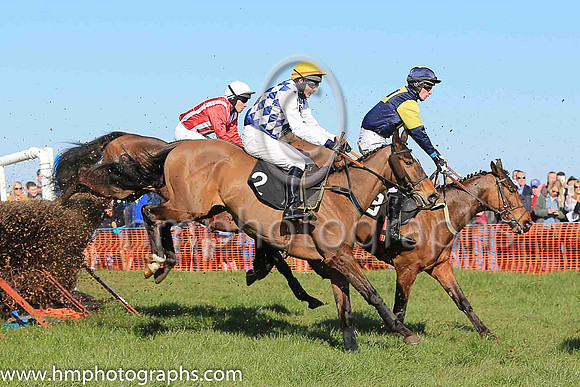 TILSON and R A Devine ( 2 , NAVY  WHITE DIAMONDS; white sleeves; red cap ) Trainer: I. R. Ferguson , Owner : Bartlett, R.A.
