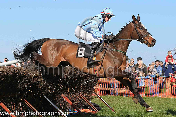 LARGY LEGS and A J Fox ( 8 , LIGHT BLUE,navy seams; light blue sleeves; light blue cap,purple star ) Trainer: S.R.B. Crawford , Owner : Martin McGroggan Raymond Scullion
