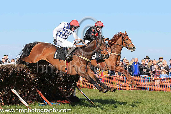 01st MANETTI and N McParlan ( 1 , NAVY  WHITE DIAMONDS; white sleeves; red cap ) Trainer: I. R. Ferguson,, Owner : R.A. Bartlett