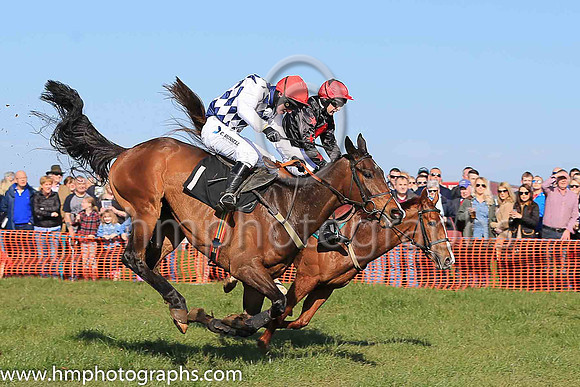 01st MANETTI and N McParlan ( 1 , NAVY  WHITE DIAMONDS; white sleeves; red cap ) Trainer: I. R. Ferguson,, Owner : R.A. Bartlett
