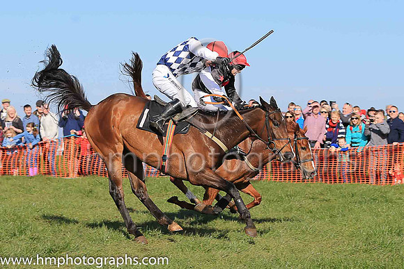 01st MANETTI and N McParlan ( 1 , NAVY  WHITE DIAMONDS; white sleeves; red cap ) Trainer: I. R. Ferguson,, Owner : R.A. Bartlett