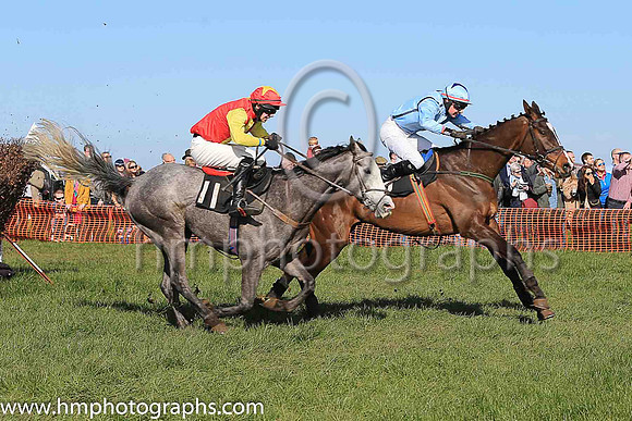 LARGY LEGS and A J Fox ( 8 , LIGHT BLUE,navy seams; light blue sleeves; light blue cap,purple star ) Trainer: S.R.B. Crawford , Owner : Martin McGroggan Raymond Scullion