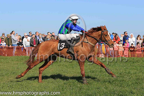 DESIGN PLAN and J Cresswell ( 13 , DARK BLUE  EMERALD GREEN STRIPES; dark blue sleeves; white cap ) Trainer: Ann Hunter , Owner : Ann Hunter