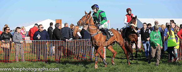 LISGLASS and D G Lavery ( 8 , GREEN,navy chevron; green sleeves,navy armlet; navy cap ) Trainer: James A. Jenkins , Owner : James A. Jenkins