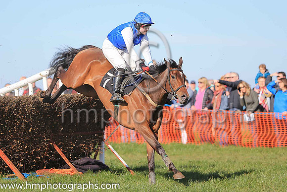 LILY'S GOT WINGS and J Cresswell ( 7 , ROYAL BLUE; white sleeves; royal blue cap ) Trainer: Neil McKnight , Owner : Norman McKnight