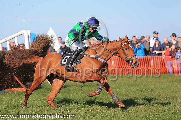 LISGLASS and D G Lavery ( 8 , GREEN,navy chevron; green sleeves,navy armlet; navy cap ) Trainer: James A. Jenkins , Owner : James A. Jenkins