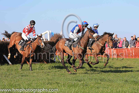 02nd FRANCIE GWYNNE and J Cresswell ( 4 , WHITE  ROYAL BLUE STRIPES; white sleeves,royal blue chevrons; white  royal blue striped cap ) Trainer: Gary McGill , Owner : David G. Paul