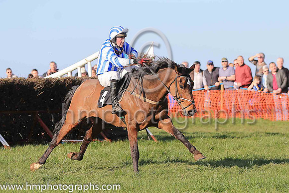02nd FRANCIE GWYNNE and J Cresswell ( 4 , WHITE  ROYAL BLUE STRIPES; white sleeves,royal blue chevrons; white  royal blue striped cap ) Trainer: Gary McGill , Owner : David G. Paul