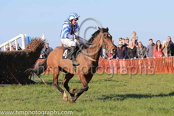 02nd FRANCIE GWYNNE and J Cresswell ( 4 , WHITE  ROYAL BLUE STRIPES; white sleeves,royal blue chevrons; white  royal blue striped cap ) Trainer: Gary McGill , Owner : David G. Paul