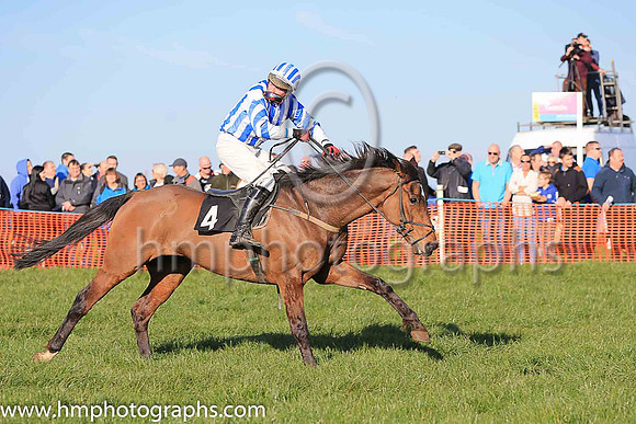 02nd FRANCIE GWYNNE and J Cresswell ( 4 , WHITE  ROYAL BLUE STRIPES; white sleeves,royal blue chevrons; white  royal blue striped cap ) Trainer: Gary McGill , Owner : David G. Paul