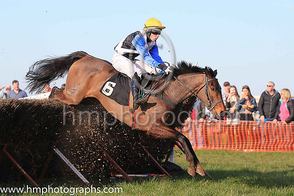 01st ROSSAMILAN and l O'Carroll ( 6 , BLACK,white cross belts; blue sleeves; yellow cap ) Trainer: Paul McAleese , Owner : Laura McAleese
