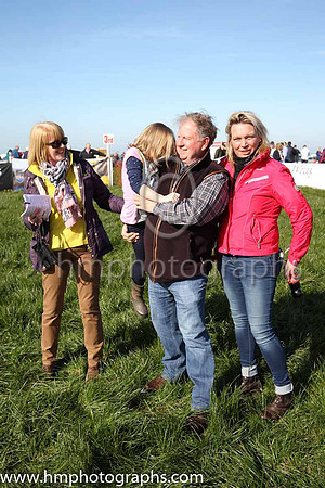June Ferguson, a shy Georgie with her grandfather Ian and mother Louise at Portrush P2P