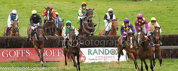 01st NOT MANY LEFT and B O'Neill ( 11 , BLACK; green cap ) Trainer: Colin Bowe,, Owner : Partnership Milestone Racing