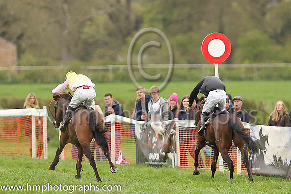 01st NOT MANY LEFT and B O'Neill ( 11 , BLACK; green cap ) Trainer: Colin Bowe,, Owner : Partnership Milestone Racing