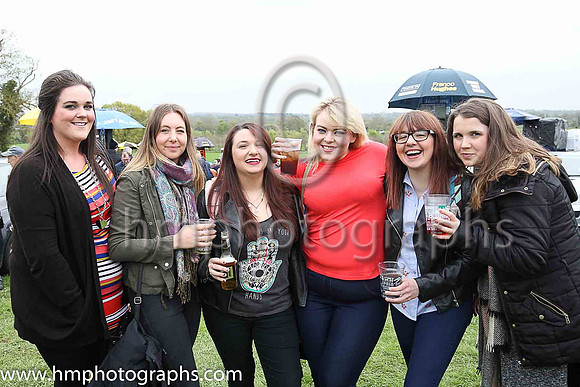Cutherine Trowien, Martha Meharg, Jackie Cassidy, Sarah Lamb, Bethan Nicholls and Gillian Hamil from Crumlin at the Killultagh, Old Rock and Chichester Hunt Point to Point at Largy, Crumlin