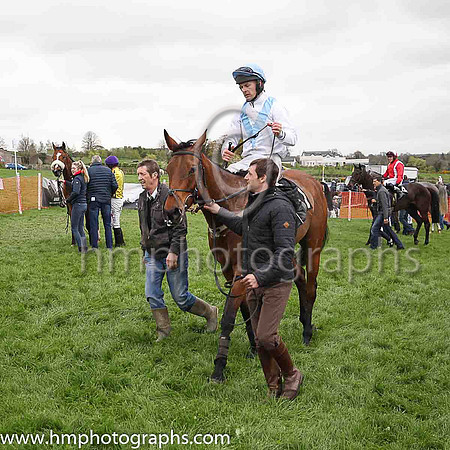 01st BURNS CROSS and M J O'Hare ( 1 , WHITE,light blue chevron; white sleeves; light blue cap ) Trainer: J.G. Cosgrave,, Owner : J.G. Cosgrave