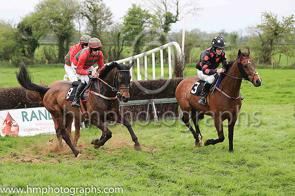 04th DUROOB (GB) and S O'Callaghan ( 3 , BLACK,red spots; black sleeves,red spots; black cap,white spots ) Trainer: Anthony McCann , Owner : Rita Shah