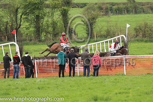 02nd RAILWAY ICON and B O'Neill ( 8 , EMERALD GREEN,red chevrons; red sleeves; red  emerald green hooped cap ) Trainer: D.M. Christie , Owner : D.M. Christie