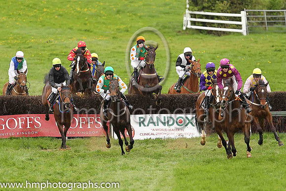 01st NOT MANY LEFT and B O'Neill ( 11 , BLACK; green cap ) Trainer: Colin Bowe,, Owner : Partnership Milestone Racing