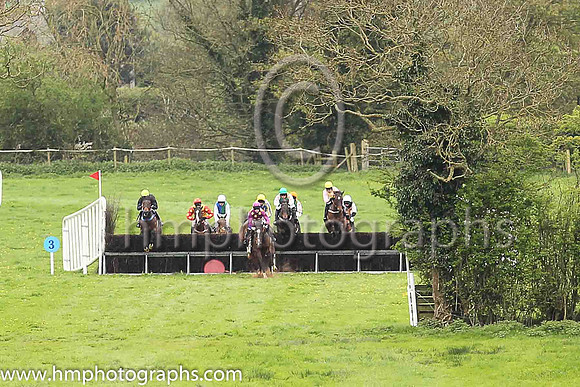 01st NOT MANY LEFT and B O'Neill ( 11 , BLACK; green cap ) Trainer: Colin Bowe,, Owner : Partnership Milestone Racing