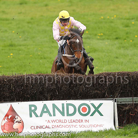02nd BURROWS EDGE (FR) and Derek O'Connor ( 6 , PINK  YELLOW CHECK; pink sleeves; yellow cap ) Trainer: Warren Ewing,, Owner : Ewing, Warren