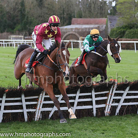 03rd Tin Soldier and D E Mullins ( 6 , green, white star, yellow cap ) Trainer - W P Mullins , Owner - Philip J Reynolds