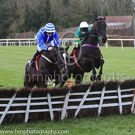 02nd Penhill and R Walsh ( 4 , light blue, white seams ) Trainer - W P Mullins , Owner - Anthony Bloom