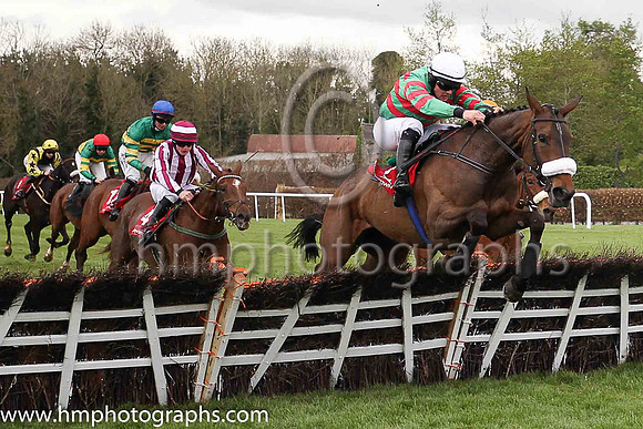 01st Magic Of Light and R P Treacy ( 24 , light green and red hoops, white cap ) Trainer - Mrs J Harrington , Owner - Mrs John Harrington