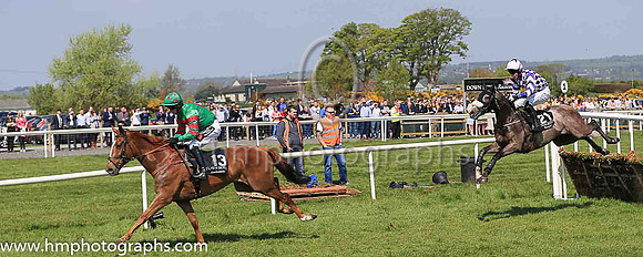 13th Invincible Zeb and Reserve 1 ( 21 , purple and pink check ) Trainer - Miss C Cannon , Owner - David Aiken