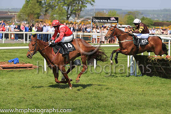 04th Probing and D Robinson ( 14 , red, pink epaulettes ) Trainer - H de Bromhead , Owner - Mrs Heather de Bromhead