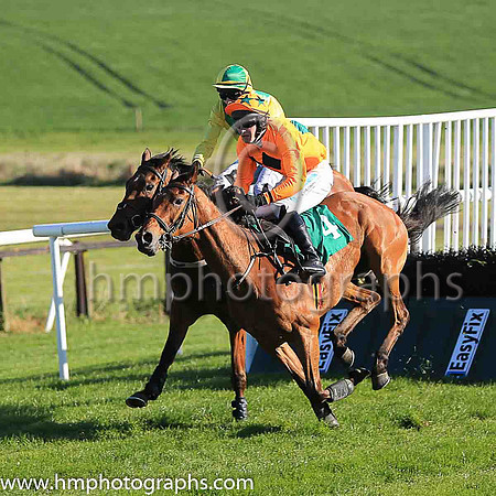 01st Mysticaltou and B Browne ( 4 , orange, dark green triple diamonds ) Trainer - S K Ryder , Owner - Treanrevagh Racing Syndicate