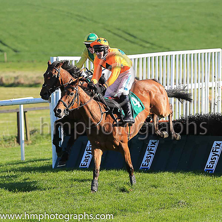 01st Mysticaltou and B Browne ( 4 , orange, dark green triple diamonds ) Trainer - S K Ryder , Owner - Treanrevagh Racing Syndicate