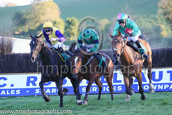 02nd Mullaghmurphy Blue and Mr J J Codd ( 6 , purple and yellow hlvd ) Trainer - J T R Dreaper , Owner - T White
