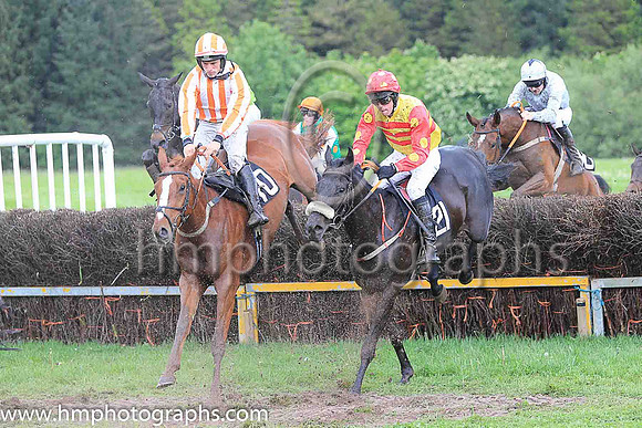 ABSOLUTELY DYLAN and S E O'Rourke ( 21 , YELLOW  RED HOOPS; red sleeves,yellow spots; red cap,yellow spots ) Trainer: Shane Donohoe , Owner : Partnership The Dylan