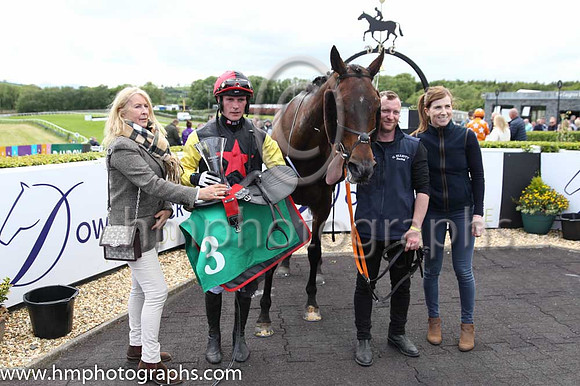 Lieutenant Highway (3, Black Red Star, Yellow Sleeves) ridden by Corey McGivern winners of Race 5 at Downpatrick Races on 12th June 2022