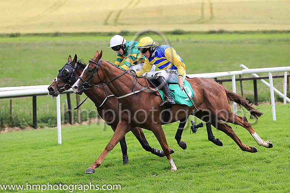 02nd Caerleon Kate and Paul Townend (9, royal blue and yellow hoops) Trainer C McBratney , Owner Templeburn Racing Syndicate