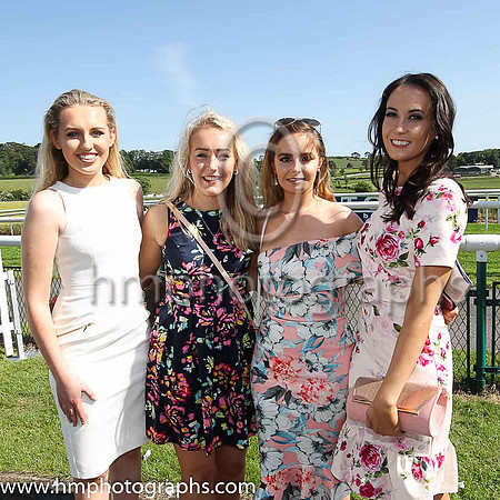 Laoise Toner, Chloe Quinn, Genevieve McCome and Vanessa Maguire at Downpatrick Racecourse