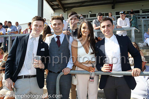 Gerald Murtagh, Jack Casey, Sean Fitzpatrick, Laura McNamee and Aaran Magee at Downpatrick Racecourse