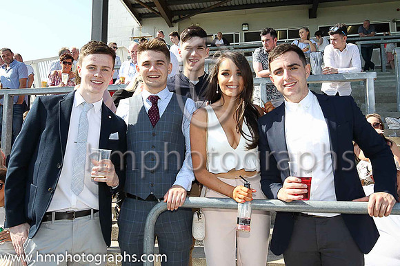 Gerald Murtagh, Jack Casey, Sean Fitzpatrick, Laura McNamee and Aaran Magee at Downpatrick Racecourse