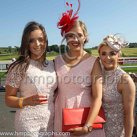 Fionnuala McCorry, Caitriona Breen and Kathryn McCorry at Downpatrick Racecourse