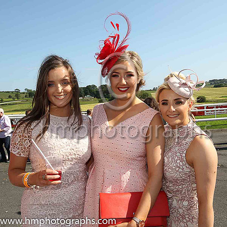 Fionnuala McCorry, Caitriona Breen and Kathryn McCorry at Downpatrick Racecourse