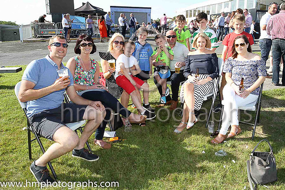 The Convie, Green, Breen and Burns families from Downpatrick enjoy a day out at Downpatrick racrcourse