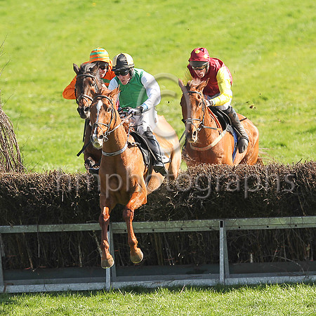 1st BRIDGETS PET and L OcCarroll ( 5 , GREEN; white sleeves; black  gold qtd cap ) Trainer: J. Woods , Owner : J. Woods