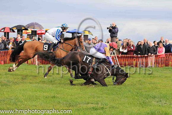 DANCE THE RAPIDS and A J Fox ( 17 , PURPLE,yellow diabolo; purple  yellow hlvd sleeves; purple cap ) Trainer: Adrian McGuinness,, Owner : Joseph Kenny